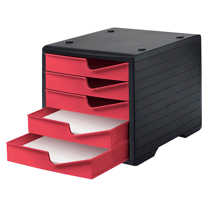 Artikelbild für styro Schubladenbox styroswingbox cranberry 275-8430.2291, DIN A4 mit 5 Schubladen, Artikelnummer 660561
