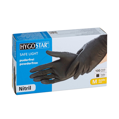 Artikelbild 7 für HYGOSTAR unisex Einmalhandschuhe SAFE LIGHT schwarz Größe M, 100 St., Artikelnummer 759688