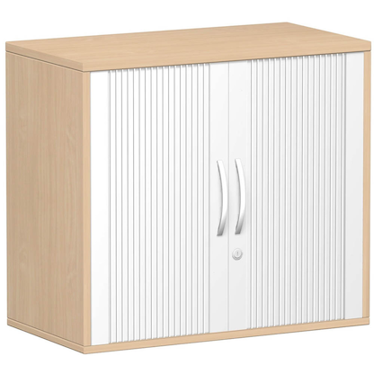 Artikelbild 19 für geramöbel Flex Rollladenschrank buche, silber 1 Fachboden 80,0 x 42,5 x 72,0 cm, Artikelnummer 875652