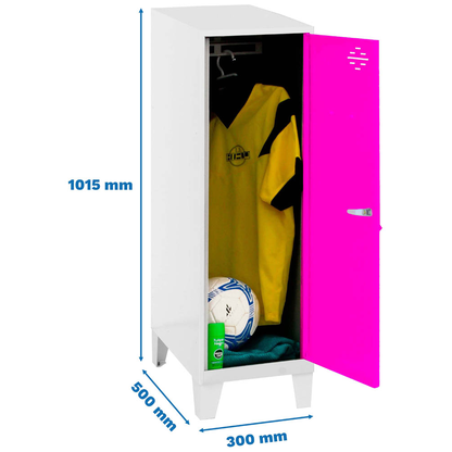 Artikelbild 2 für Simonrack Spind SIMONLOCKER DISM SINGLE weiß, pink 8425437120428, 1 Schließfach 30,0 x 50,0 x 101,5 cm, Artikelnummer 356309