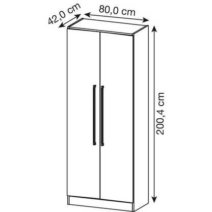 Artikelbild 2 für HAMMERBACHER Aktenschrank 7100 NU, V7100/W/E/NU weiß, eiche 4 Fachböden 80,0 x 42,0 x 200,4 cm, Artikelnummer 859532