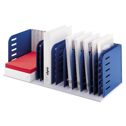 Artikelbild für styro Sortierstation styrorac grau/blau mit 7 Fächer, Artikelnummer 370217