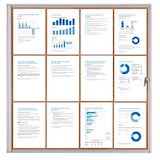 Artikelbild 1 für Showdown® Displays Schaukasten Economy XS Kork silber 12x DIN A4, Artikelnummer 361972