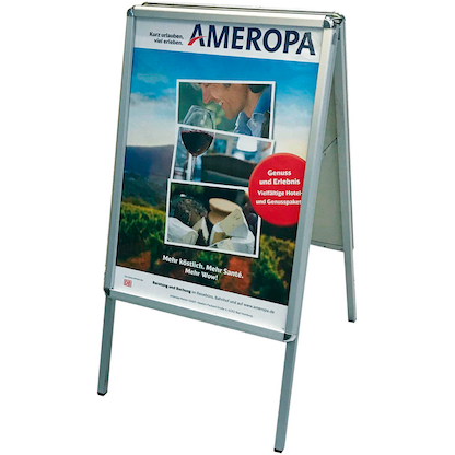 Artikelbild für update displays Kundenstopper silber DIN A1 2 Fächer, Artikelnummer 217069