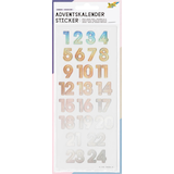 Artikelbild 1 für folia Adventskalenderzahlen NUMBERS IRIDESCENT irisierend 24 St., Artikelnummer 692998