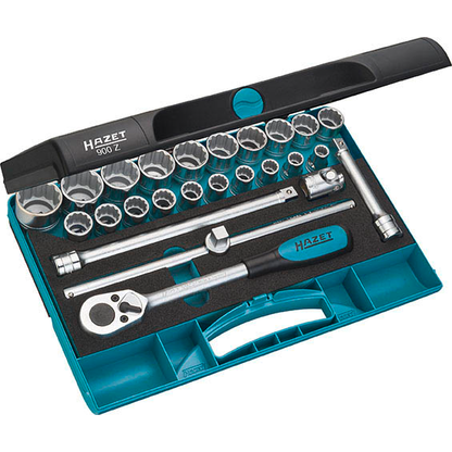 Artikelbild 16 für HAZET Steckschlüssel-Satz 1/2 Zoll Aussen-Doppel-Sechskant 900Z 25-teilig, Artikelnummer 218713