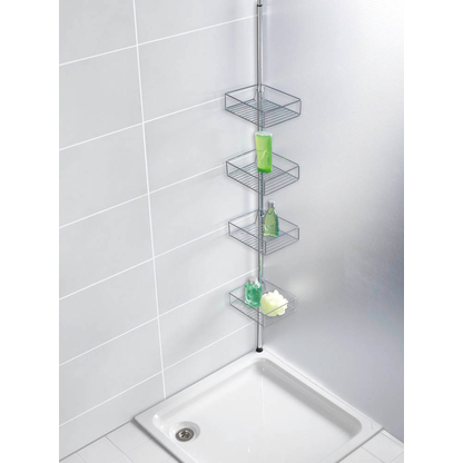 Artikelbild 2 für WENKO Teleskop-Duschregal Domaso silber 25,0 x 20,0 x 65,0 - 275,0 cm, Artikelnummer 530511