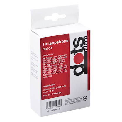 Artikelbild 2 für dots color Druckerpatrone kompatibel zu HP 57 (C6657AE), Artikelnummer 199844