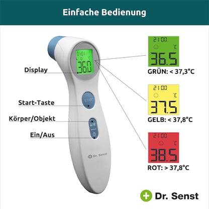 Artikelbild 6 für Dr. Senst® Infrarot-Stirnthermometer weiß, Artikelnummer 700084