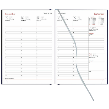 Artikelbild 3 für Lediberg Buchkalender Wochenplaner 2026 blau, Artikelnummer 550986