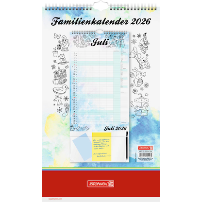 Artikelbild 2 für BRUNNEN Familienkalender Teamkalender 2026, Artikelnummer 594899