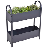 Artikelbild 1 für Garden Pleasure Hochbeet TULPIA Metall anthrazit rechteckig 60,0 x 75,0 cm, Artikelnummer 544492