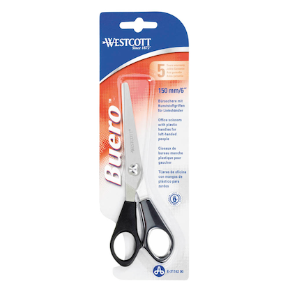Artikelbild 4 für WESTCOTT Linkshänder-Schere BUERO Linkshand schwarz 15,0 cm, Artikelnummer 255301