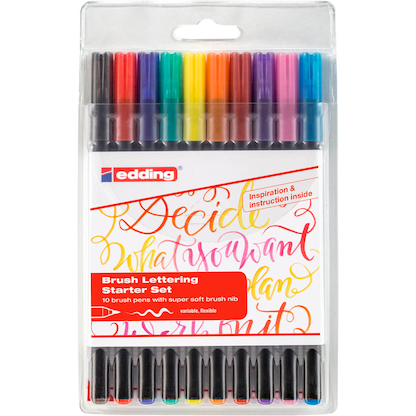 Artikelbild 19 für edding Starter Set 1340 Brush-Pens farbsortiert, 1 Pack, Artikelnummer 147452