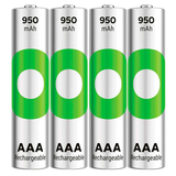 Artikelbild 1 für 4 GP Akkus ReCyko+ Micro AAA 950 mAh, Artikelnummer 255199