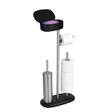 Artikelbild 1 für WENKO WC-Garnitur Rivazza schwarz Metall, Artikelnummer 813901