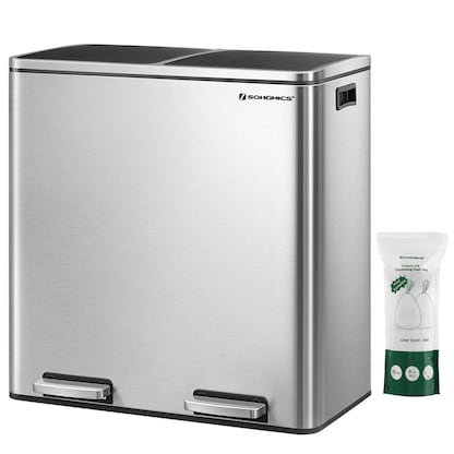 Artikelbild 20 für SONGMICS Mülltrenner 2 x 30,0 l silber, Artikelnummer 262309