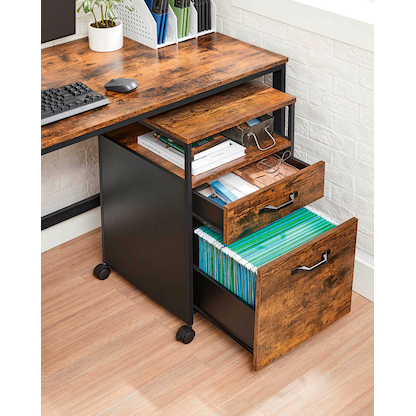 Artikelbild 4 für VASAGLE Rollcontainer braun 2 Auszüge 42,0 x 44,0 x 66,5 cm, Artikelnummer 262968