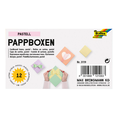 Artikelbild 6 für 12 folia PASTELL Geschenkboxen-Set bunt, Artikelnummer 418572