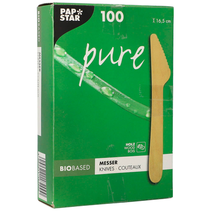 Artikelbild 3 für PAPSTAR Einweg-Messer pure, Holz, 100 St., Artikelnummer 130751