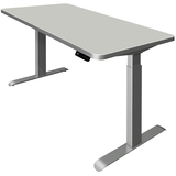 Artikelbild 1 für Kerkmann Move 3 Premium elektrisch höhenverstellbarer Schreibtisch lichtgrau rechteckig, T-Fuß-Gestell silber 160,0 x 80,0 cm, Artikelnummer 173894