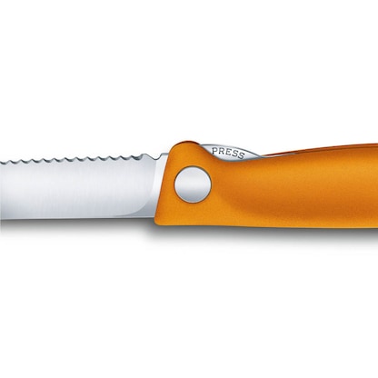Artikelbild 4 für VICTORINOX Frühstücksmesser Swiss Classic silber, orange glatt, Klinge: 11,0 cm, 1 St., Artikelnummer 322574