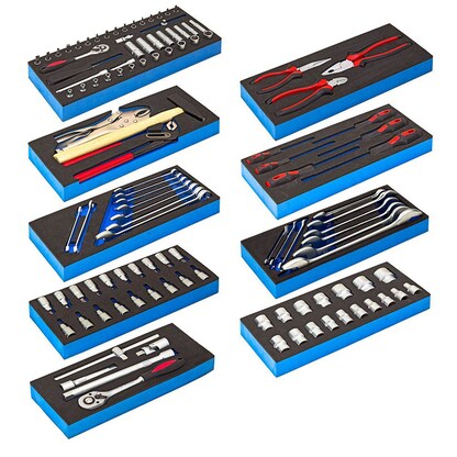 Artikelbild 4 für ADB Basic Werkstattwagen befüllt blau 6 Schubladen, Artikelnummer 206868