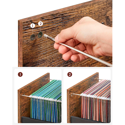 Artikelbild 8 für VASAGLE Rollcontainer braun 2 Auszüge 42,0 x 44,0 x 66,5 cm, Artikelnummer 262968