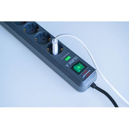 Artikelbild 5 für brennenstuhl Eco-Line 6-fach Steckdosenleiste mit Überspannungsschutz 5,0 m grau, Artikelnummer 554701