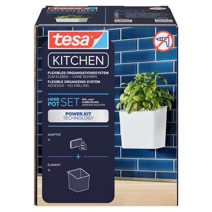 Artikelbild 3 für tesa Kräutertopf-Set weiß, Artikelnummer 554893