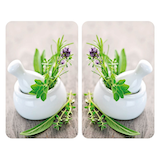 Artikelbild 1 für WENKO Herdabdeckplatten Kräutergarten bunt, 2 St., Artikelnummer 530417