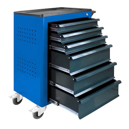 Artikelbild 5 für ADB Basic Werkstattwagen befüllt blau 6 Schubladen, Artikelnummer 206868