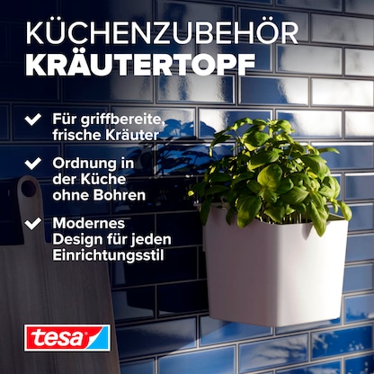 Artikelbild 4 für tesa Kräutertopf-Set weiß, Artikelnummer 554893
