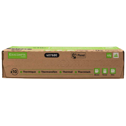 Artikelbild 4 für Exacompta Thermorollen 8,0 cm x 76,0 m, 10 Rollen, Artikelnummer 346553