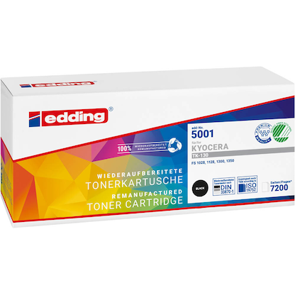 Artikelbild 2 für edding EDD-5001 schwarz Toner kompatibel zu KYOCERA TK-130, Artikelnummer 284529