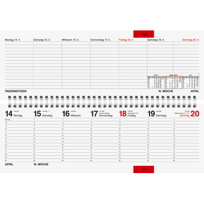Artikelbild 3 für rido idé Tischquerkalender 2026, Artikelnummer 594917