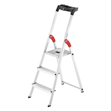 Artikelbild 1 für Hailo Stehleiter einseitig L60 StandardLine silber 3 Stufen, H: 138,0 cm, Artikelnummer 825955