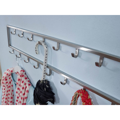 Artikelbild 4 für WOHNLING Wandgarderobe WL6.445 silber Metall 15 Haken 80,0 x 20,0 cm, Artikelnummer 908850