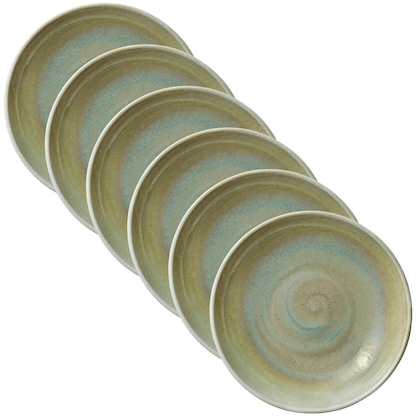 Artikelbild für 6 HEART & SOUL Suppenteller Perfect Match Thyme hellgrün 23,0 cm, Artikelnummer 109529