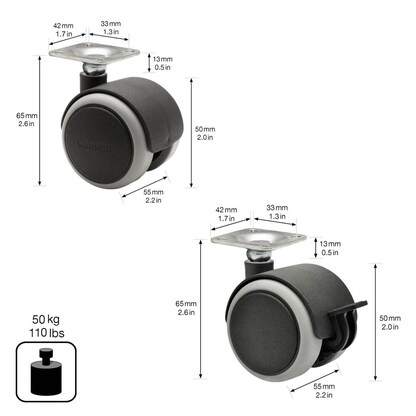 Artikelbild 3 für WAGNER® design yourself Rollen für Schränke und Regale RO 1728, 4 St., Artikelnummer 418578