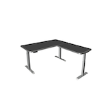 Artikelbild 1 für Kerkmann Move 3 Premium elektrisch höhenverstellbarer Schreibtisch anthrazit L-Form, T-Fuß-Gestell silber 160,0 x 180,0 cm, Artikelnummer 174117