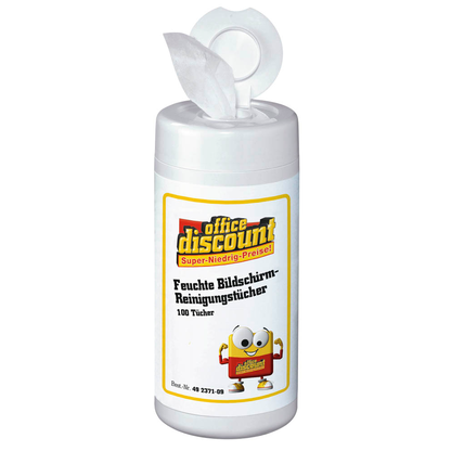 Artikelbild 20 für office discount Bildschirm-Reinigungstücher 1-lagig weiß, 1 St., Artikelnummer 492371