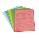 Artikelbild 1 für 10 ELCO Sichthüllen Ordo transparent DIN A4 farbsortiert glatt 80 g/qm, Artikelnummer 116210