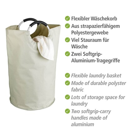 Artikelbild 5 für WENKO Wäschekorb Jumbo beige, Artikelnummer 532155