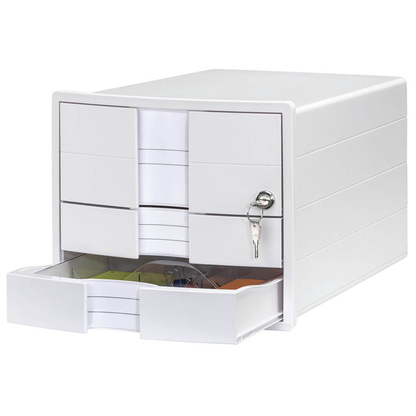 Artikelbild 6 für HAN Schubladenbox IMPULS mit Schloss weiß 1018-12, DIN A4 mit 3 Schubladen, Artikelnummer 661682