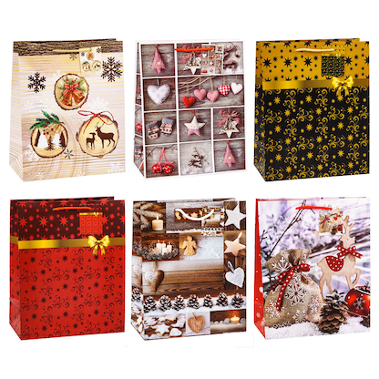 Artikelbild für 12 TSI Geschenktüten Weihnachten Serie 9 Motiv sortiert 26,0 x 32,0 cm, Artikelnummer 773661
