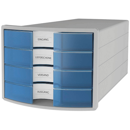 Artikelbild 23 für HAN Schubladenbox IMPULS blau-transparent 1012-64, DIN A4 mit 4 Schubladen, Artikelnummer 747943