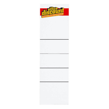 Artikelbild für 10 office discount Ordneretiketten weiß für bis zu 8,0 cm Rückenbreite, Artikelnummer 868547