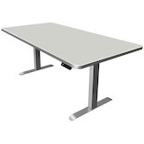 Artikelbild 1 für Kerkmann Move 3 Premium elektrisch höhenverstellbarer Schreibtisch lichtgrau rechteckig, T-Fuß-Gestell silber 200,0 x 100,0 cm, Artikelnummer 174074