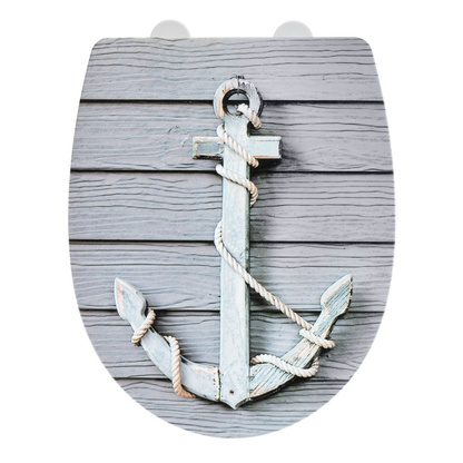 Artikelbild für WENKO WC-Sitz mit Absenkautomatik Rope mit Relief grau, Artikelnummer 813442